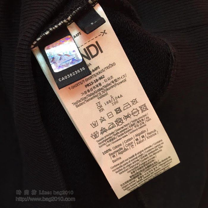 Fendi男裝 芬迪19/20FW新款 最高品質 芬迪男士黑色圓領衛衣 男士秋季最新單品  tzy2353